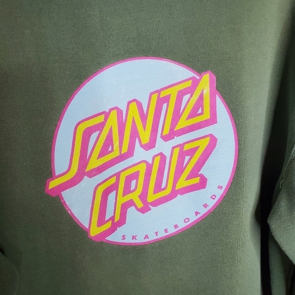 Santa Cruz Other Dot Green Graphic Logo Pullover Hooded Sweatshirt - Picture 8 of 15